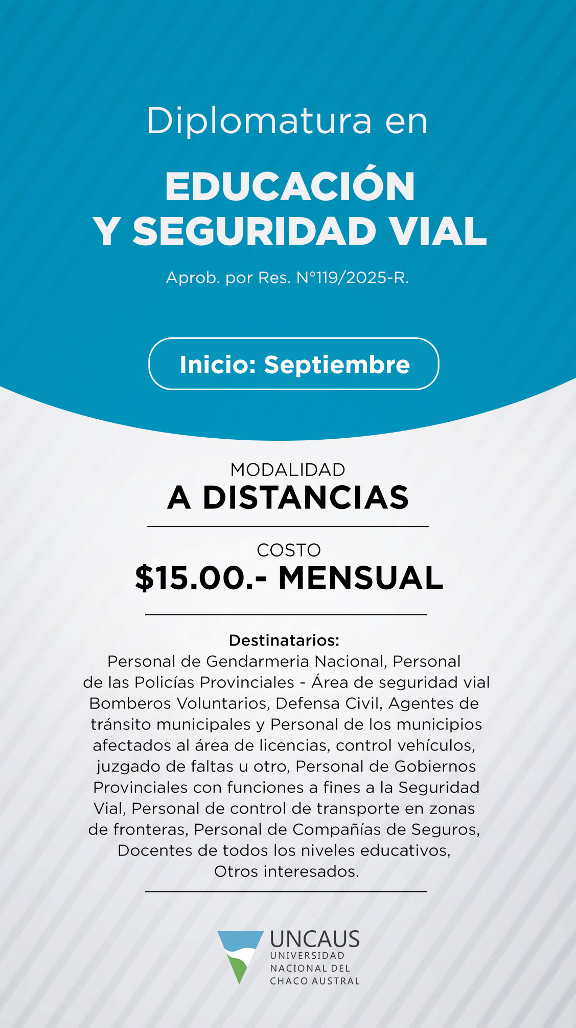 DIPLOMATURA EN EDUCACIÓN Y SEGURIDAD VIAL